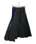 sacai (サカイ) Cotton Poplin Zipper Pleated Skirt ブラック×ネイビー サイズ:SIZE 2：20000円