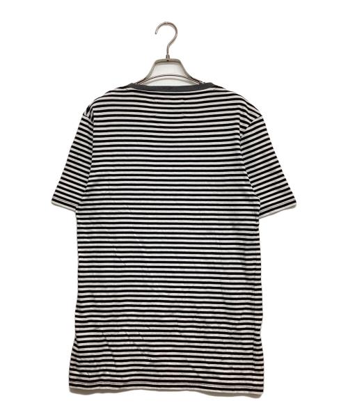 Maison Margiela（メゾンマルジェラ）Maison Margiela (メゾンマルジェラ) CREW NECK BORDER TEE ホワイト×ブラック サイズ:SIZE Sの古着・服飾アイテム