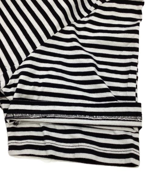Maison Margiela（メゾンマルジェラ）Maison Margiela (メゾンマルジェラ) CREW NECK BORDER TEE ホワイト×ブラック サイズ:SIZE Sの古着・服飾アイテム
