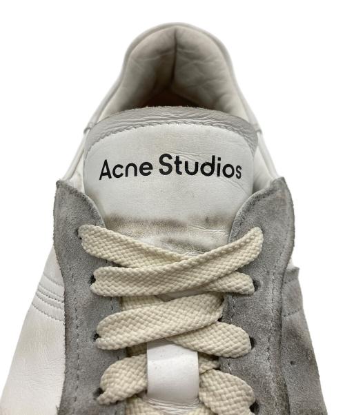 Acne studios（アクネ ストゥディオズ）Acne studios (アクネ ストゥディオス) レースアップスニーカー グレー×ホワイト サイズ:SIZE40の古着・服飾アイテム