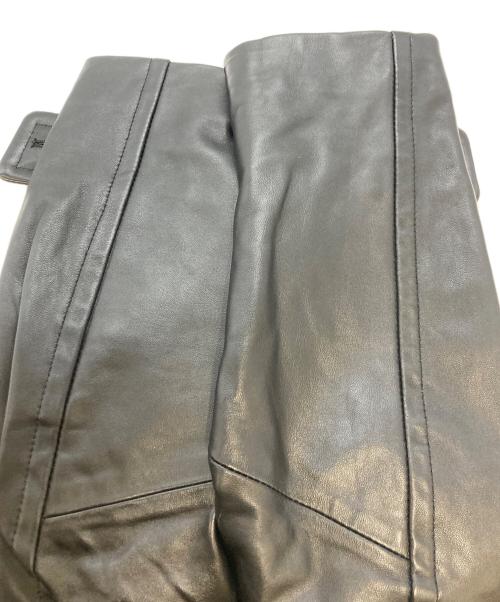 KATHARINE HAMNETT（キャサリンハムネット）KATHARINE HAMNETT (キャサリンハムネット) ラムレザーコート ブラック サイズ:SIZE XLの古着・服飾アイテム