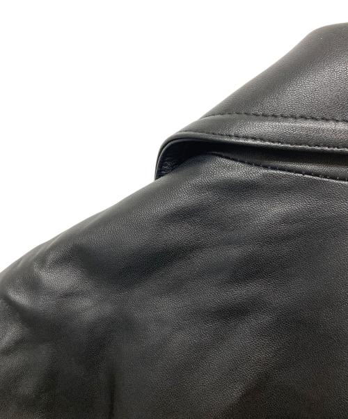 KATHARINE HAMNETT（キャサリンハムネット）KATHARINE HAMNETT (キャサリンハムネット) ラムレザーコート ブラック サイズ:SIZE XLの古着・服飾アイテム