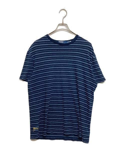 POLO RALPH LAUREN（ポロ・ラルフローレン）POLO RALPH LAUREN (ポロ・ラルフローレン) クラシックフィット インディゴボーダーTシャツ インディゴ サイズ:SIZE Sの古着・服飾アイテム