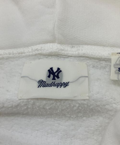 madhappy（マッドハッピー）MADHAPPY (マッドハッピー) Yankees Heart Fleece Hoodie ホワイト サイズ:SIZE Sの古着・服飾アイテム