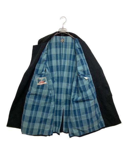 SUGAR CANE（シュガーケーン）SUGAR CANE (シュガーケーン) FICTION ROMANCE 20oz WOOL COVERT CHECK COAT ブラック サイズ:SIZE 38の古着・服飾アイテム