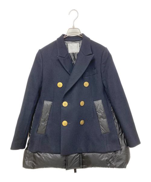 sacai（サカイ）sacai (サカイ) Wool Melton x Puffer Jacket ネイビー サイズ:SIZE 1の古着・服飾アイテム