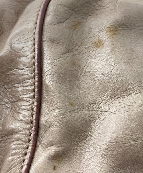 MIU MIU（ミュウミュウ）MIU MIU (ミュウミュウ) VITELLO LUX 2WAY BAG/ヴィッテロラックス2WAYバッグ MUGHETTO(ライトピンク)の古着・服飾アイテム