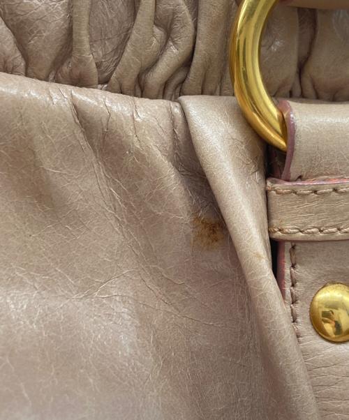 MIU MIU（ミュウミュウ）MIU MIU (ミュウミュウ) VITELLO LUX 2WAY BAG/ヴィッテロラックス2WAYバッグ MUGHETTO(ライトピンク)の古着・服飾アイテム