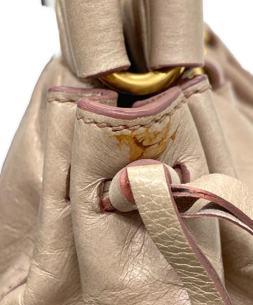 MIU MIU（ミュウミュウ）MIU MIU (ミュウミュウ) VITELLO LUX 2WAY BAG/ヴィッテロラックス2WAYバッグ MUGHETTO(ライトピンク)の古着・服飾アイテム