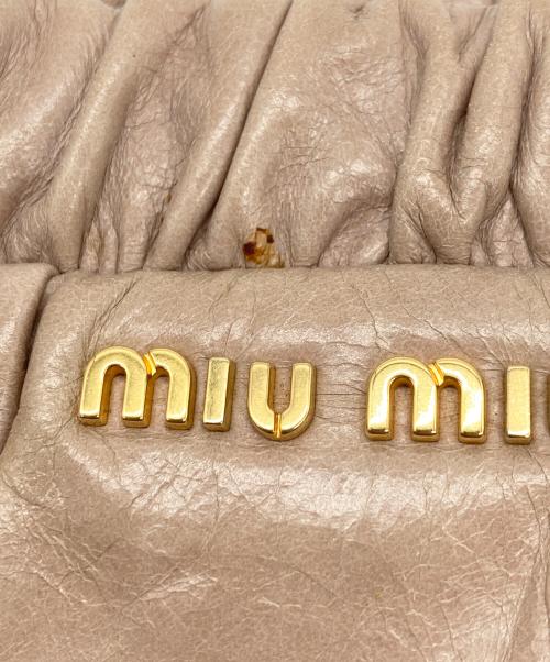 MIU MIU（ミュウミュウ）MIU MIU (ミュウミュウ) VITELLO LUX 2WAY BAG/ヴィッテロラックス2WAYバッグ MUGHETTO(ライトピンク)の古着・服飾アイテム