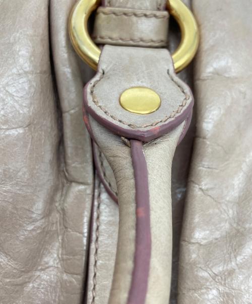 MIU MIU（ミュウミュウ）MIU MIU (ミュウミュウ) VITELLO LUX 2WAY BAG/ヴィッテロラックス2WAYバッグ MUGHETTO(ライトピンク)の古着・服飾アイテム