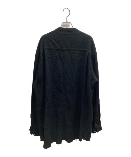 UNDERCOVER（アンダーカバー）UNDERCOVER (アンダーカバー) ウール縮絨プルオーバーシャツ ブラック サイズ:SIZE4の古着・服飾アイテム