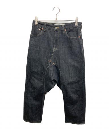 中古・古着通販】GANRYU (ガンリュウ) サルエルデニムパンツ ブラック