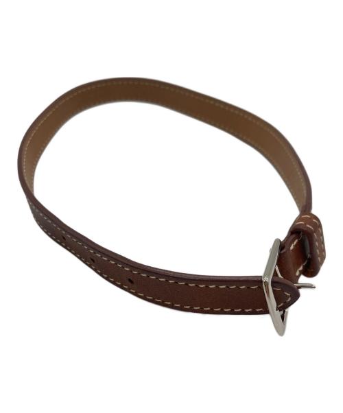 HERMES（エルメス）HERMES (エルメス) エトリヴィエール ドゥブルトゥール ブレスレット ブラウン サイズ:SIZE XSの古着・服飾アイテム