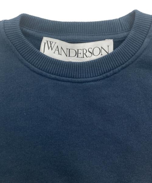 J.W.ANDERSON（ジェイダブリューアンダーソン）J.W.ANDERSON (ジェイダブリューアンダーソン) ロゴ クルーネックスウェット ネイビー サイズ:SIZE XSの古着・服飾アイテム