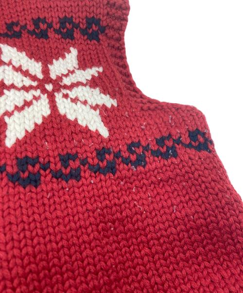 MONCLER（モンクレール）MONCLER (モンクレール) MAGLIONE TRICOT GILET レッド サイズ:SIZE Lの古着・服飾アイテム