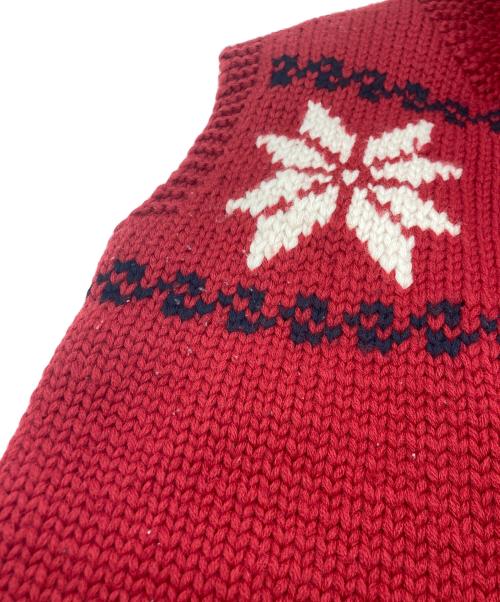 MONCLER（モンクレール）MONCLER (モンクレール) MAGLIONE TRICOT GILET レッド サイズ:SIZE Lの古着・服飾アイテム