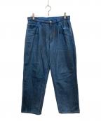 ATMOSアトモス）の古着「Spray Print Baggy Denim Pants」｜インディゴ