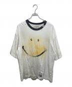 Maison MIHARA YASUHIROメゾン ミハラ ヤスヒロ）の古着「SMILY FACE PRINTED DISTRESSED TEE」｜イエロー×ホワイト
