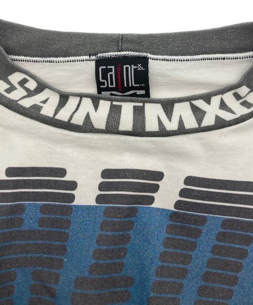 SAINT MICHAEL（セントマイケル）SAINT MICHAEL (セントマイケル) LS tee/GOING ブルー×ホワイト サイズ:SIZE XXLの古着・服飾アイテム