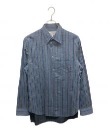 Maison Margiela（メゾンマルジェラ）の古着「ストライプドレスシャツ」｜ブルー