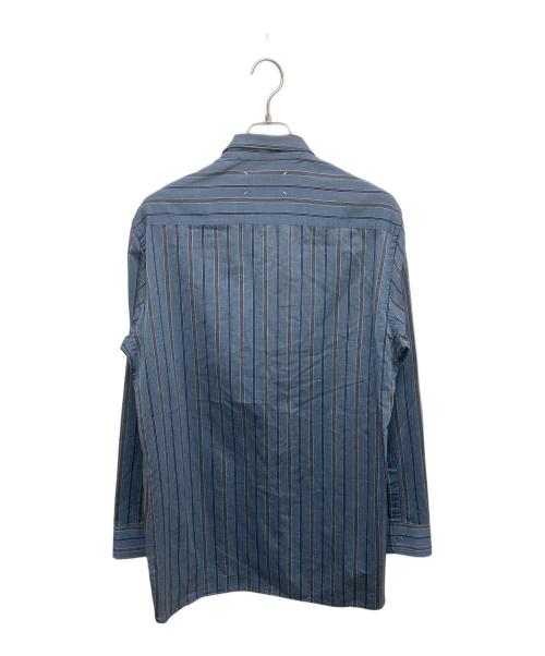 Maison Margiela（メゾンマルジェラ）Maison Margiela (メゾンマルジェラ) ストライプドレスシャツ ブルー サイズ:SIZE41の古着・服飾アイテム