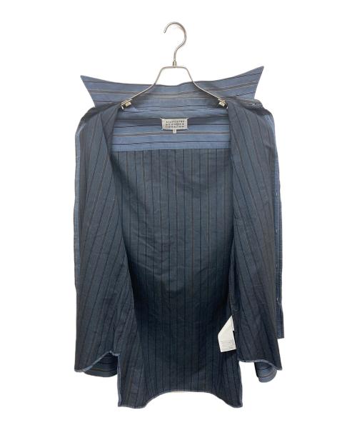Maison Margiela（メゾンマルジェラ）Maison Margiela (メゾンマルジェラ) ストライプドレスシャツ ブルー サイズ:SIZE41の古着・服飾アイテム