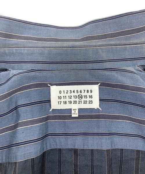 Maison Margiela（メゾンマルジェラ）Maison Margiela (メゾンマルジェラ) ストライプドレスシャツ ブルー サイズ:SIZE41の古着・服飾アイテム