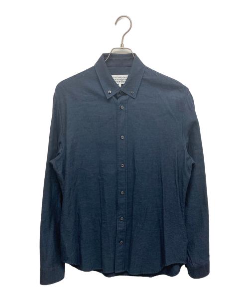 Maison Margiela（メゾンマルジェラ）Maison Margiela (メゾンマルジェラ) ヘリンボーンシャツ ネイビー サイズ:SIZE41の古着・服飾アイテム