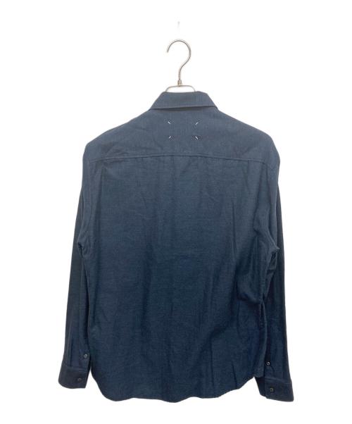 Maison Margiela（メゾンマルジェラ）Maison Margiela (メゾンマルジェラ) ヘリンボーンシャツ ネイビー サイズ:SIZE41の古着・服飾アイテム