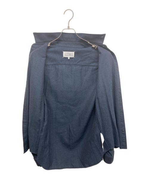 Maison Margiela（メゾンマルジェラ）Maison Margiela (メゾンマルジェラ) ヘリンボーンシャツ ネイビー サイズ:SIZE41の古着・服飾アイテム