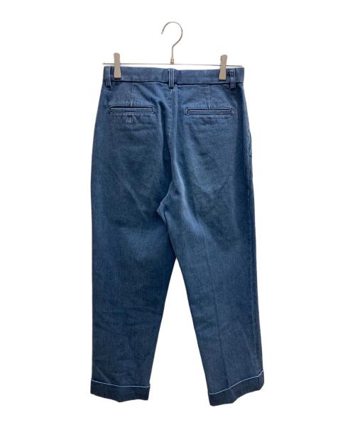 Text（テクスト）Text (テクスト) Flat Front Straight Trousers Ozone Wash INDIGO Ozon Wash サイズ:SIZE 0の古着・服飾アイテム