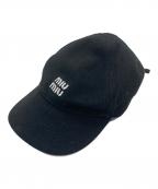 MIU MIUミュウミュウ）の古着「ベースボールキャップ」｜ブラック