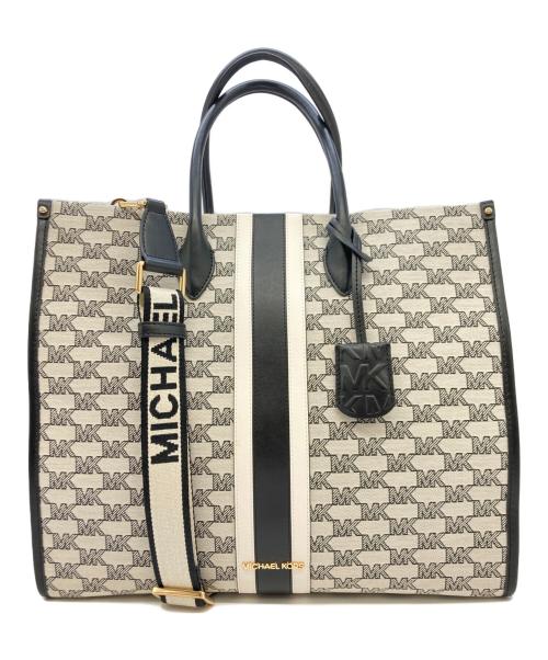 MICHAEL KORS（マイケル・コース）MICHAEL KORS (マイケル・コース) MIRELLA トートバッグ ベージュ×ブラック サイズ:実寸サイズをご参照下さい。の古着・服飾アイテム