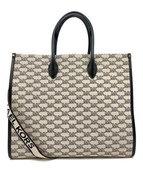 MICHAEL KORS（マイケル・コース）MICHAEL KORS (マイケル・コース) MIRELLA トートバッグ ベージュ×ブラック サイズ:実寸サイズをご参照下さい。の古着・服飾アイテム
