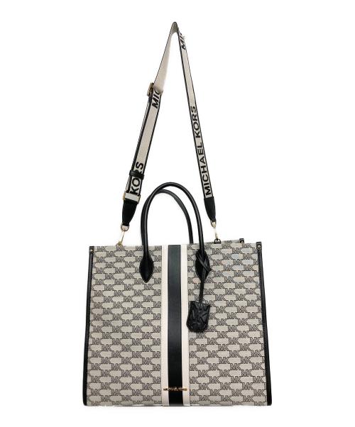 MICHAEL KORS（マイケル・コース）MICHAEL KORS (マイケル・コース) MIRELLA トートバッグ ベージュ×ブラック サイズ:実寸サイズをご参照下さい。の古着・服飾アイテム