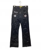 GUAPIグアピ）の古着「OBSIDEAN BLACK DISE FLARED PANT」｜ブラック