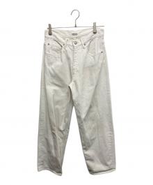 AURALEE（オーラリー）の古着「HARD TWIST DENIM WIDE PANTS」｜ホワイト