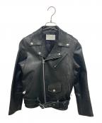 beautiful people×UNITED ARROWSビューティフルピープル×ユナイテッドアローズ）の古着「別注ラムレザーダブルライダースジャケット」｜ブラック