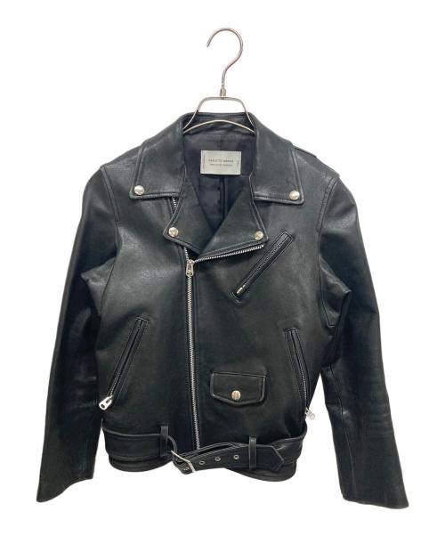 beautiful people（ビューティフルピープル）beautiful people (ビューティフルピープル) UNITED ARROWS (ユナイテッドアローズ) 別注ラムレザーダブルライダースジャケット ブラック サイズ:150cmの古着・服飾アイテム