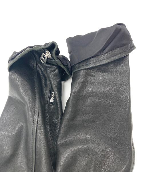 beautiful people（ビューティフルピープル）beautiful people (ビューティフルピープル) UNITED ARROWS (ユナイテッドアローズ) 別注ラムレザーダブルライダースジャケット ブラック サイズ:150cmの古着・服飾アイテム