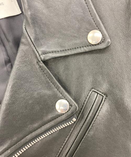 beautiful people（ビューティフルピープル）beautiful people (ビューティフルピープル) UNITED ARROWS (ユナイテッドアローズ) 別注ラムレザーダブルライダースジャケット ブラック サイズ:150cmの古着・服飾アイテム