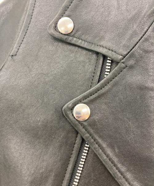beautiful people（ビューティフルピープル）beautiful people (ビューティフルピープル) UNITED ARROWS (ユナイテッドアローズ) 別注ラムレザーダブルライダースジャケット ブラック サイズ:150cmの古着・服飾アイテム