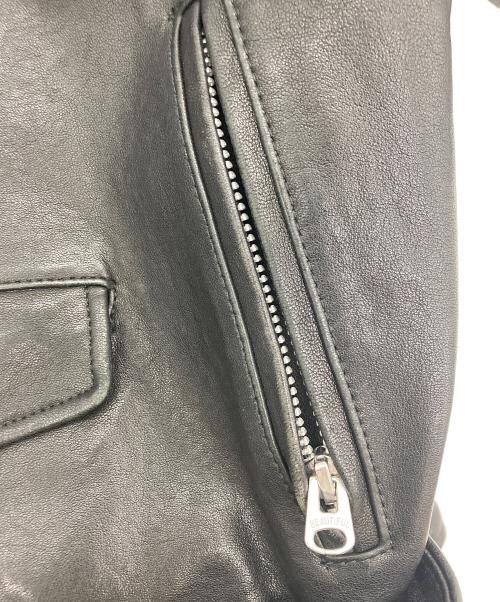 beautiful people（ビューティフルピープル）beautiful people (ビューティフルピープル) UNITED ARROWS (ユナイテッドアローズ) 別注ラムレザーダブルライダースジャケット ブラック サイズ:150cmの古着・服飾アイテム