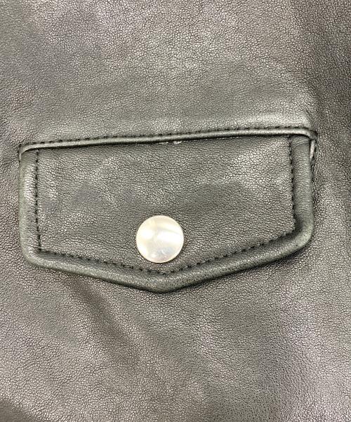 beautiful people（ビューティフルピープル）beautiful people (ビューティフルピープル) UNITED ARROWS (ユナイテッドアローズ) 別注ラムレザーダブルライダースジャケット ブラック サイズ:150cmの古着・服飾アイテム