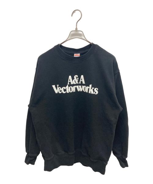 su kanemasa（スーカネマサ）su kanemasa (スーカネマサ) Yusuke Seki (ユウスケ セキ) CAD Sweat Shirt ブラック サイズ:SIZE XLの古着・服飾アイテム