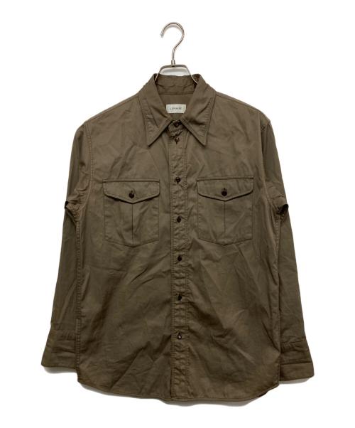 LEMAIRE（ルメール）LEMAIRE (ルメール) リラックスドウェスタンコットンシャツ ブラウン サイズ:SIZE 44の古着・服飾アイテム
