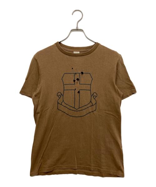 NUMBER (N)INE（ナンバーナイン）NUMBER (N)INE (ナンバーナイン) エンブレム穴あきTシャツ ブラウン サイズ:SIZE 3の古着・服飾アイテム
