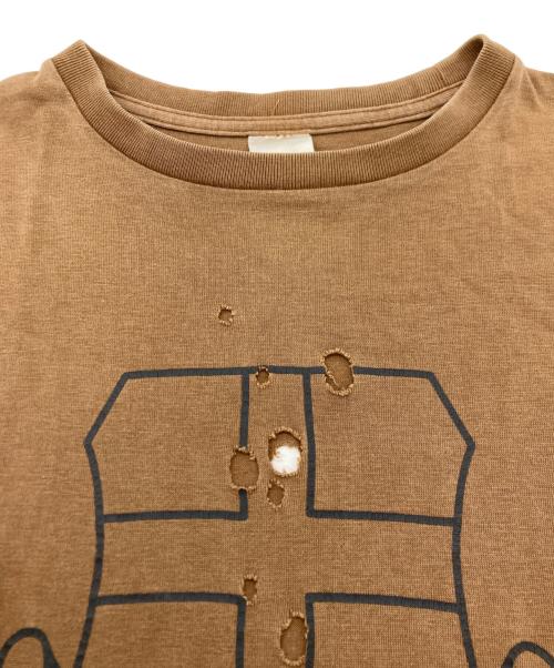 NUMBER (N)INE（ナンバーナイン）NUMBER (N)INE (ナンバーナイン) エンブレム穴あきTシャツ ブラウン サイズ:SIZE 3の古着・服飾アイテム