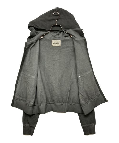 BEAMS（ビームス）BEAMS (ビームス) FUTURE ARCHIVE (フューチャー アーカイブ) AGING SWEAT ZIPUP HOODIE グレー サイズ:SIZE Mの古着・服飾アイテム